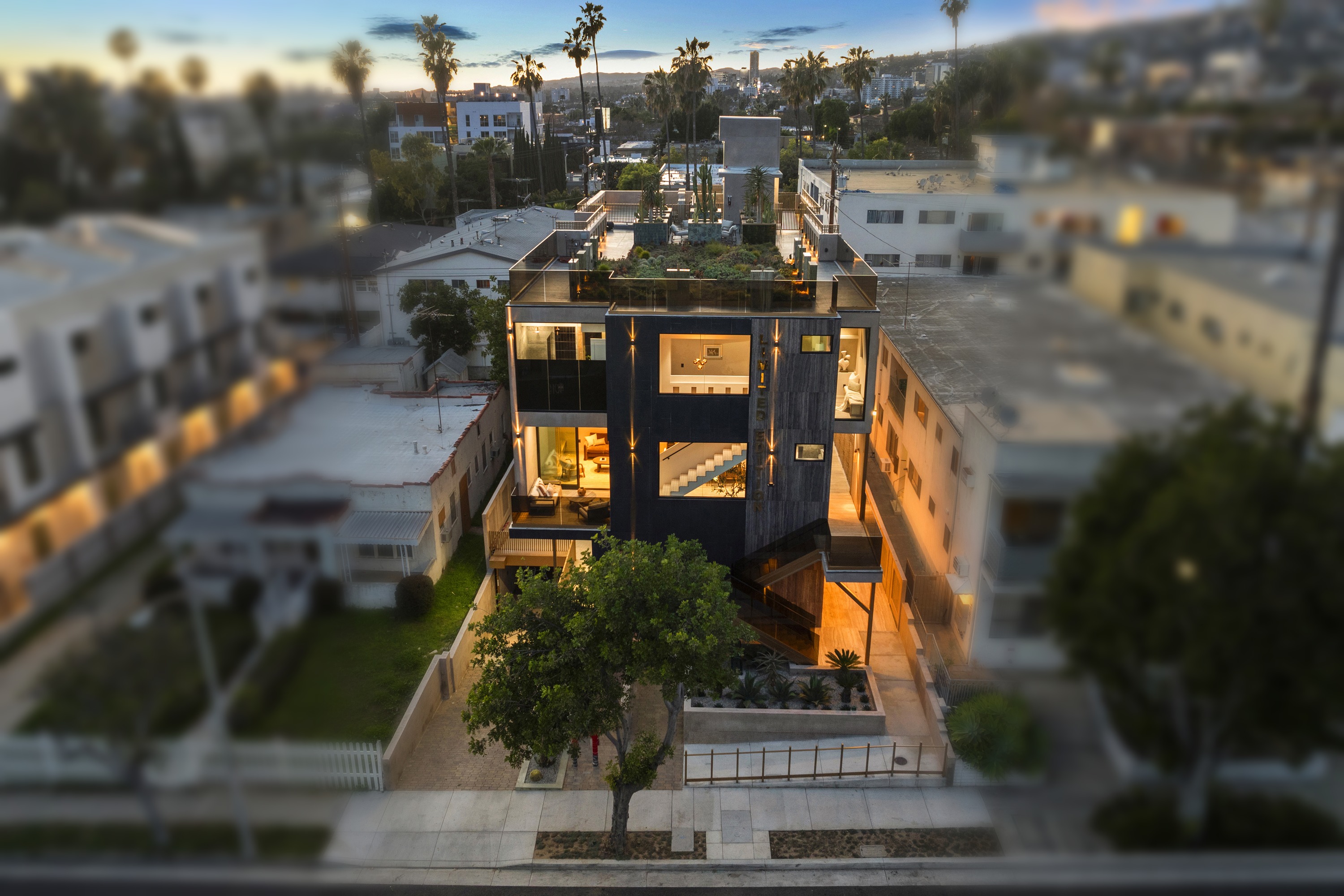 Twilight exterior of Limited Edition at 1021 N Ogden Drive